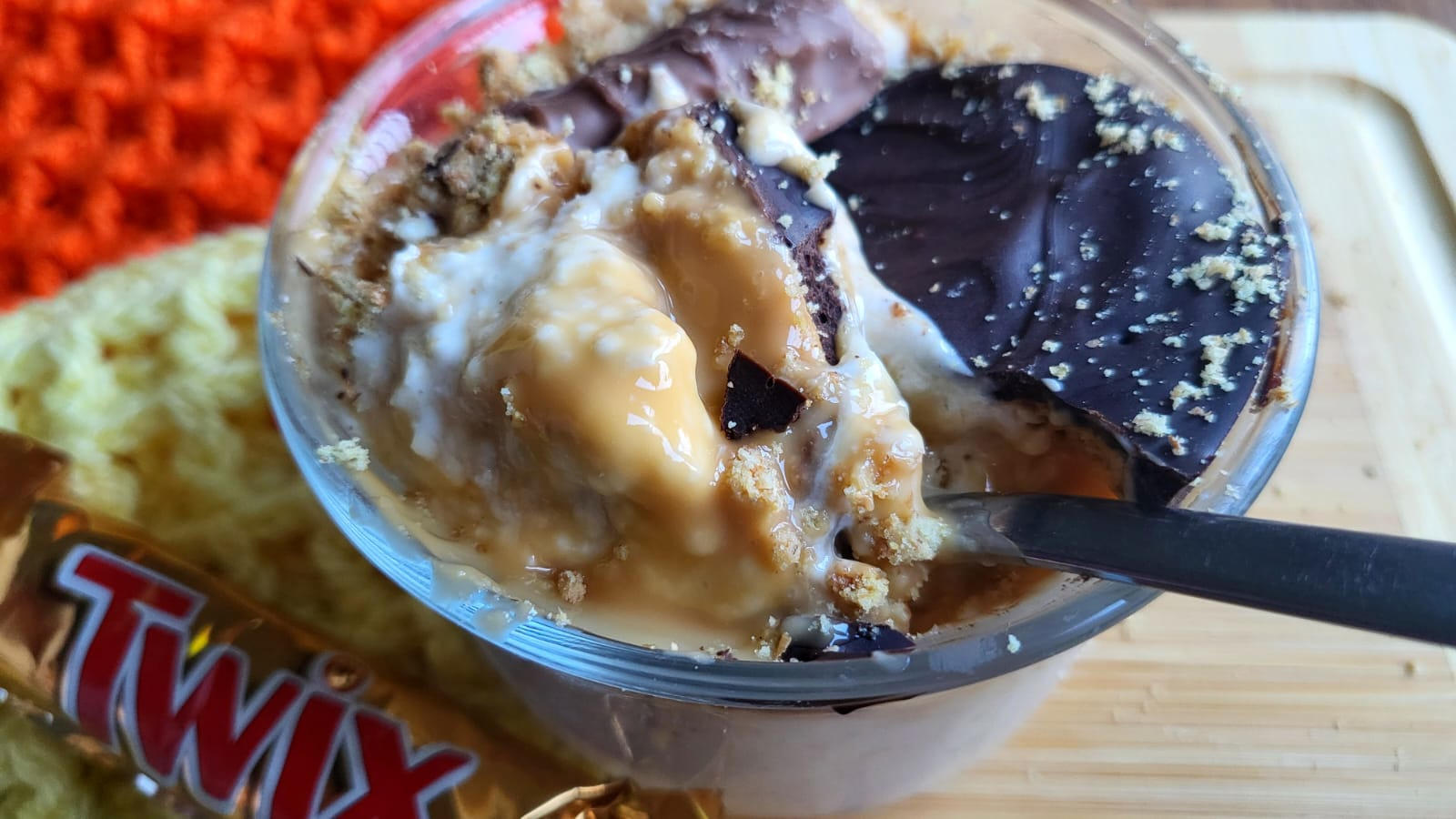 Twix overnight oats proteico