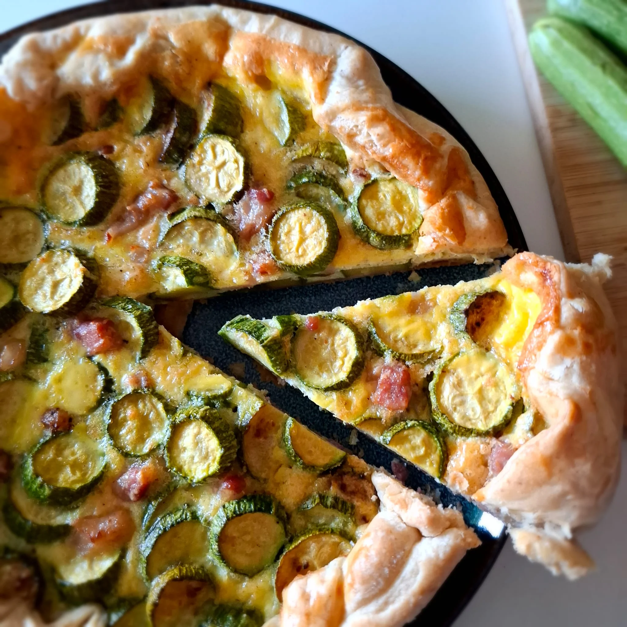 Torta salata zucchine e speck