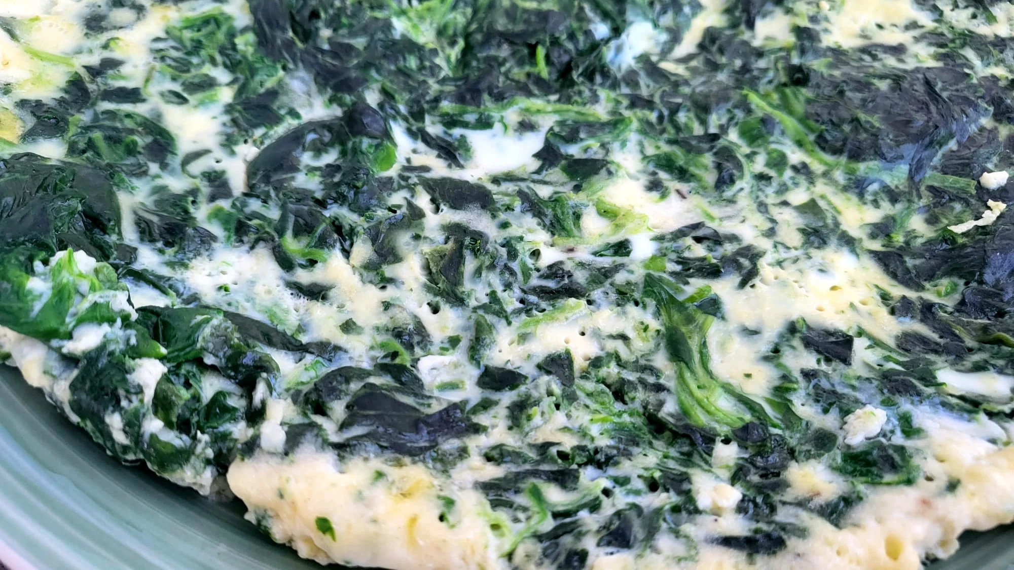 Frittata light con gli spinaci